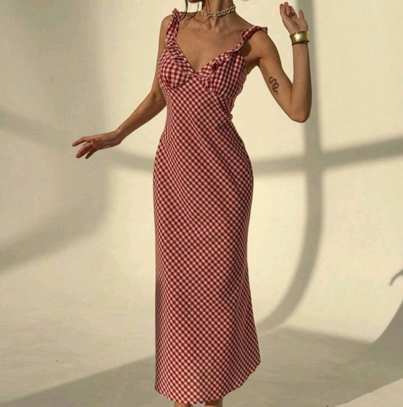 Dresses & Skirts - Gingham Red Dress